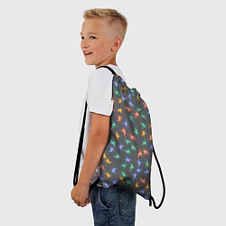 Рюкзак-мешок Аксолотль паттерн, цвет: 3D-принт — фото 2