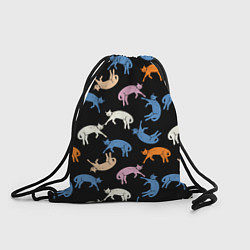 Рюкзак-мешок Британские кошки паттерн, цвет: 3D-принт