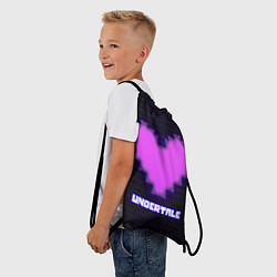 Рюкзак-мешок UNDERTALE PURPLE HEART, цвет: 3D-принт — фото 2