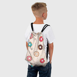 Рюкзак-мешок Кусанные пончики, цвет: 3D-принт — фото 2