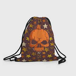 Рюкзак-мешок Череп-тыква, цвет: 3D-принт