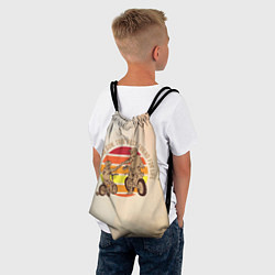 Рюкзак-мешок Отец и сын - лучшие друзья, цвет: 3D-принт — фото 2