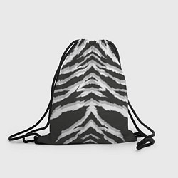 Рюкзак-мешок Белая шкура тигра, цвет: 3D-принт