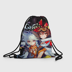 Рюкзак-мешок Рэйзор и Эмбер, Genshin Impact, цвет: 3D-принт