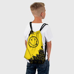 Рюкзак-мешок Nirvana Smile Нирвана Рваный Паттерн, цвет: 3D-принт — фото 2