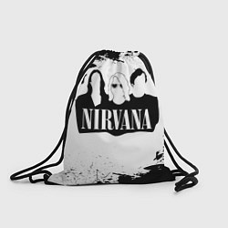 Мешок для обуви Нирвана Рок Группа Гранж ЧБ Nirvana