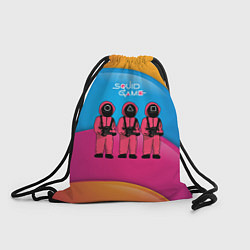 Рюкзак-мешок Игра в кальмара - красочный фон, цвет: 3D-принт