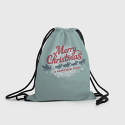 Рюкзак-мешок Merry Christmas хо-хо-хо, цвет: 3D-принт