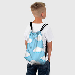 Рюкзак-мешок Белые облака, цвет: 3D-принт — фото 2