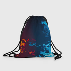 Рюкзак-мешок Лёд и Пламя Black, цвет: 3D-принт