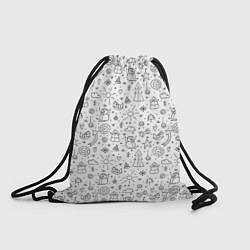 Рюкзак-мешок Зимнее дудл настроение, цвет: 3D-принт