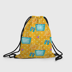 Рюкзак-мешок Летний песочный пляж, цвет: 3D-принт