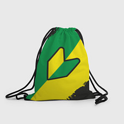 Рюкзак-мешок JDM GREEN YELLOW LOGO, цвет: 3D-принт