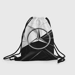 Рюкзак-мешок MERCEDES-BENZ МЕРСЕДЕС-БЕНЗ BLACK AND WHITE, цвет: 3D-принт