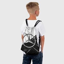 Рюкзак-мешок MERCEDES-BENZ МЕРСЕДЕС-БЕНЗ BLACK AND WHITE, цвет: 3D-принт — фото 2
