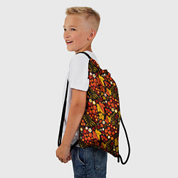 Рюкзак-мешок Хохлома цветы-ягодки, цвет: 3D-принт — фото 2