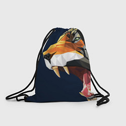 Рюкзак-мешок Пасть тигра в мозаике, цвет: 3D-принт