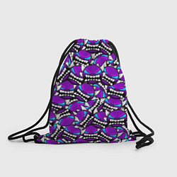 Рюкзак-мешок Geometry Dash: Violet Pattern, цвет: 3D-принт