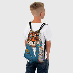 Рюкзак-мешок Стикербомбинг с тигром, цвет: 3D-принт — фото 2