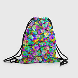 Рюкзак-мешок Rainbow flowers, цвет: 3D-принт