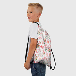Рюкзак-мешок Узор из листьев паттерн, цвет: 3D-принт — фото 2