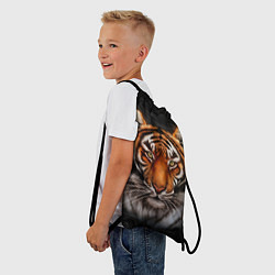 Рюкзак-мешок Реалистичный тигр Realistic Tiger, цвет: 3D-принт — фото 2