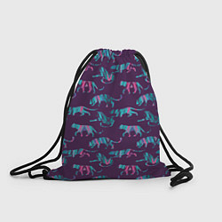 Рюкзак-мешок Тигры фейковый Glitch эффект, цвет: 3D-принт