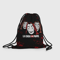 Рюкзак-мешок БУМАЖНЫЙ ДОМ СЕРИАЛ LA CASA DE PAPEL BELLA CIAO, цвет: 3D-принт