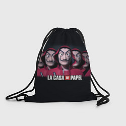 Рюкзак-мешок LA CASA DE PAPEL BELLA CIAO БУМАЖНЫЙ ДОМ, цвет: 3D-принт