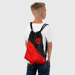 Рюкзак-мешок DOTA 2 RED LOGO, БРЫЗГИ КРАСОК, цвет: 3D-принт — фото 2