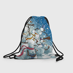 Рюкзак-мешок Боевые снеговики: атака, цвет: 3D-принт