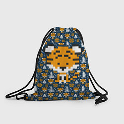 Рюкзак-мешок Вязаный тигренок, цвет: 3D-принт