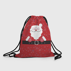 Рюкзак-мешок Санта Клаус со снежинками, цвет: 3D-принт