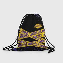 Рюкзак-мешок LAKERS LOGO БРЫЗГИ КРАСОК, цвет: 3D-принт