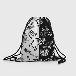 Рюкзак-мешок Tokyo Revengers Black & White, цвет: 3D-принт