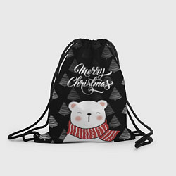 Рюкзак-мешок MERRY CHRISTMAS BEARS, цвет: 3D-принт
