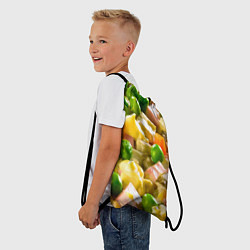 Рюкзак-мешок Весь в оливье, цвет: 3D-принт — фото 2