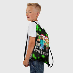 Рюкзак-мешок НОВОГОДНИЙ MINECRAFT ГЕРОИ ИГРЫ, цвет: 3D-принт — фото 2