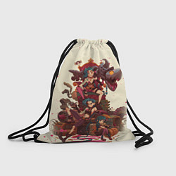Рюкзак-мешок ЛИГА ЛЕГЕНД JINX ARCANE, цвет: 3D-принт