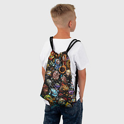 Рюкзак-мешок DOTA 2 ВСЕ ПЕРСОНАЖИ В ЦВЕТЕ, цвет: 3D-принт — фото 2