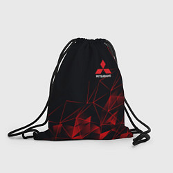 Рюкзак-мешок MITSUBISHI GEOMETRY RED SPORT JAPAN, цвет: 3D-принт