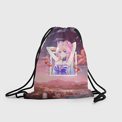 Рюкзак-мешок Кокоми Сангономия Kokomi Sangonomiya, Genshin Impa, цвет: 3D-принт
