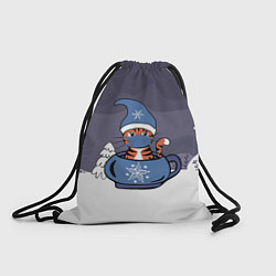 Рюкзак-мешок Тигр в маске Covid-19, цвет: 3D-принт
