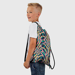 Рюкзак-мешок Абстрактные полоски, цвет: 3D-принт — фото 2