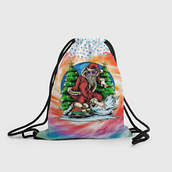 Рюкзак-мешок В НОВЫЙ 2022 С ВЕТЕРКОМ, цвет: 3D-принт