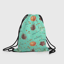 Рюкзак-мешок Праздничный принт c позитивными словами на английс, цвет: 3D-принт