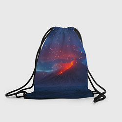 Рюкзак-мешок Извержение вулкана ночью, цвет: 3D-принт