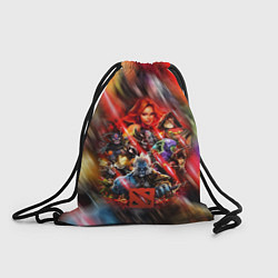 Рюкзак-мешок ГЕРОИ DOTA 2 НЕОН АРТ, цвет: 3D-принт