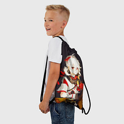 Рюкзак-мешок Каэдэхара Кадзуха с листочком в руках Геншин, цвет: 3D-принт — фото 2