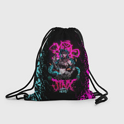 Рюкзак-мешок JINX ARCANE LEAGUE OF LEGENDS, КРАСКИ, цвет: 3D-принт
